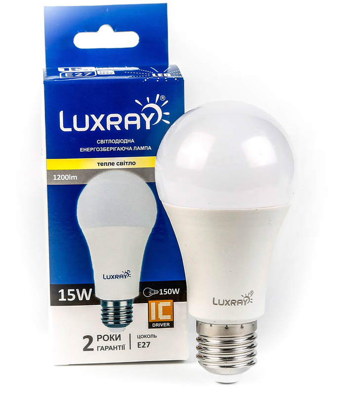 Лампа світлодіодна Luxray (6941372123062) 15Вт, E27, 4200K